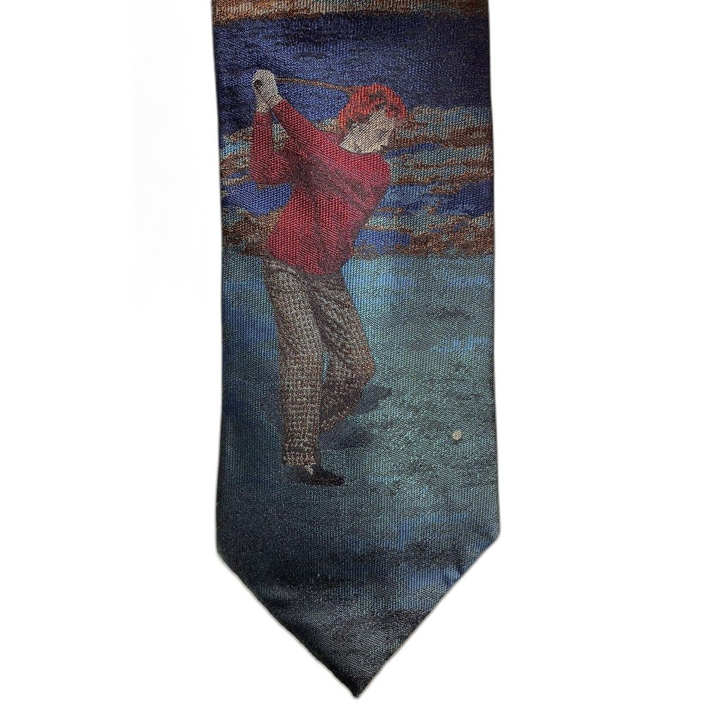 VTG SportsTies Unlimited Trump Turnberry Golf Lighthouse 100% Silk Men's Tie